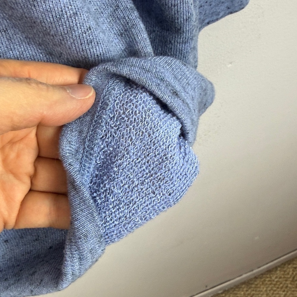 Aritzia Wilfred Free Cotton Blend Oversized Light Blue Knit Turtleneck Med Top - Picture 11 of 12